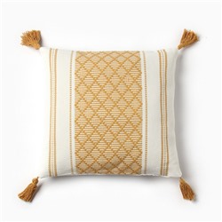 Наволочка декоративная «Этель», сканди, 45×45 см, бежево-жёлтая
