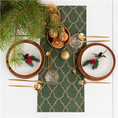 Дорожка «Этель» «Gold ornament» 30×70 см, 100%хл, саржа 190 г/м²