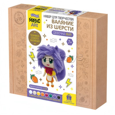 Набор для творчества. Валяние из шерсти "Девочка Мия"