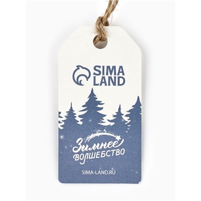 Ёлочная игрушка новогодняя «Носочек», дерево, 9×10 см