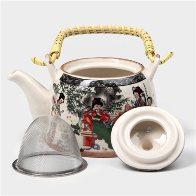 УЦЕНКА Чайник заварочный с металлическим ситом «Беседа», 600 мл, 16×12×9 см