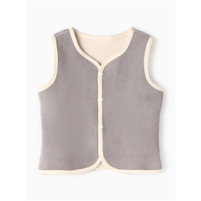 Жилетка флисовая детская Collorista, цвет графит, рост 110 см