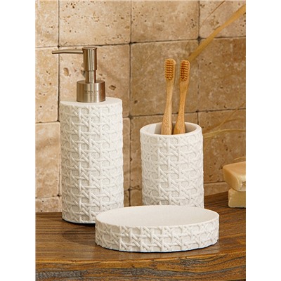 Аксессуары для ванной SL Home, 3 предмета, дозатор, мыльница, стакан