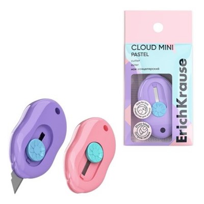 Нож канцелярский  9 мм 62755 Cloud Mini Pastel ErichKrause