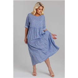 Платье штапель  5872/120/Светло-голубой