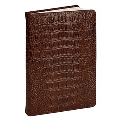 Ежедневник A5, 136л. "Croco Style" коричневый