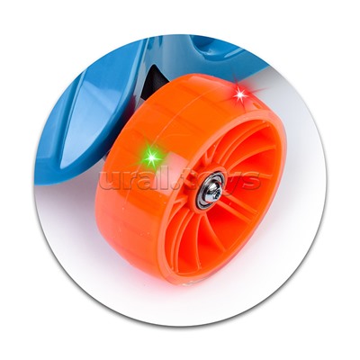 Самокат 3-х кол., зелёный, PU, ABEC 7, в коробке