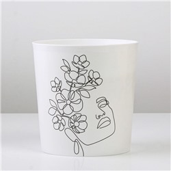 Кашпо для цветов «Силуэт», 1.6 л, d=14 см, h=14 см, пластиковое