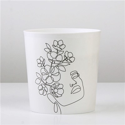 Кашпо для цветов «Силуэт», 1.6 л, d=14 см, h=14 см, пластиковое