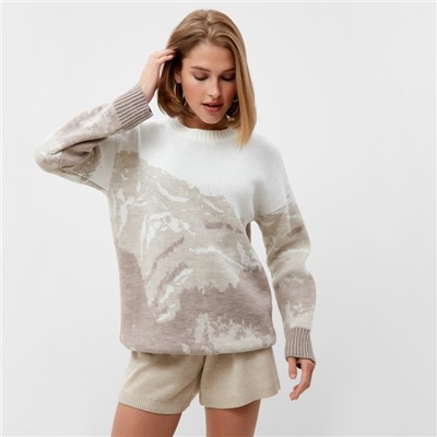 Джемпер женский MINAKU: Casual collection, бежевый, размер 50-52