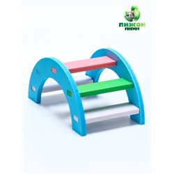 Лесенка для грызунов с цветными ступеньками, синий