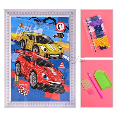 Мозаика алмазная "Гонка" 17.5*23.5см