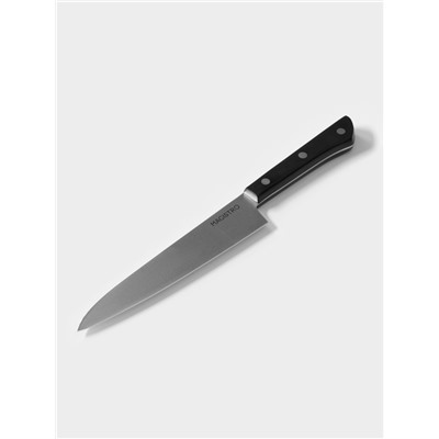 Нож кухонный универсальный Magistro Hinshitsu, нержавеющая сталь, лезвие 15.7 см, длина 29 см, чёрный