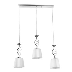 Светильник ЭкономСвет Martina 3×40 Вт Е27 хром 60×14×65(31)см