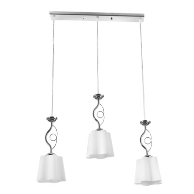 Светильник ЭкономСвет Martina 3×40 Вт Е27 хром 60×14×65(31)см