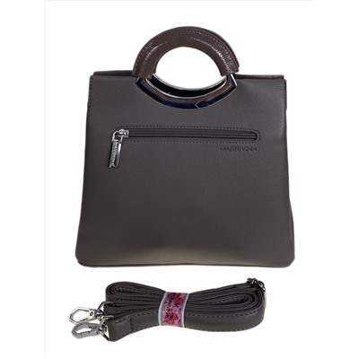 Женская сумка из искусственной кожи, цвет серо коричневый