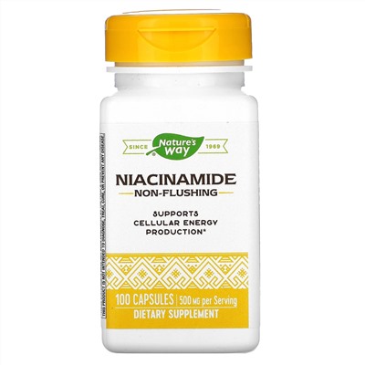 Nature's Way, Никотинамид, 500 мг, 100 капсул