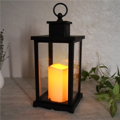 Светильник фонарь настольный 33 см черный / YR1101B /уп 24/ПРОМО АКЦИЯ