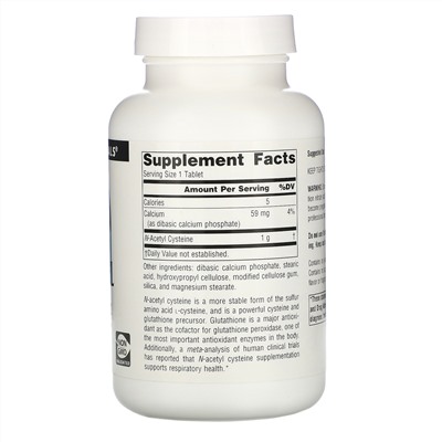 Source Naturals, N-ацетилцистеин, 1000 мг, 120 таблеток
