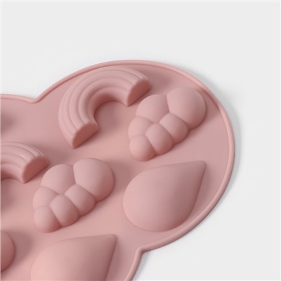 Форма для шоколада Доляна «Погода», силикон, 22.5×14.5×1.5 см, 11 ячеек, МИКС