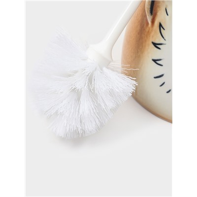 Ёршик для унитаза с подставкой «Кошка», фарфор, МИКС