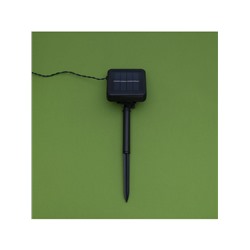 Гирлянда «Нить», 4.5 м, уличная, с насадками «Шарик», IP44, 30 LED, 2 режима, солнечная батарея, тёмная нить, свечение жёлтое