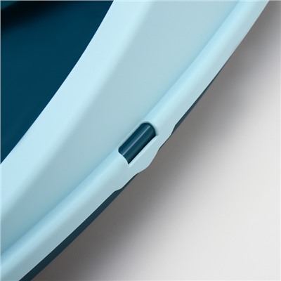 Туалет с бортом 46×35×18 см, голубой