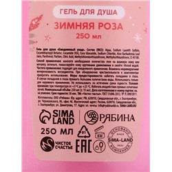 Новогодний подарочный набор косметики «Уютной зимы», гель для душа 250 мл и мочалка для тела, Чистое счастье