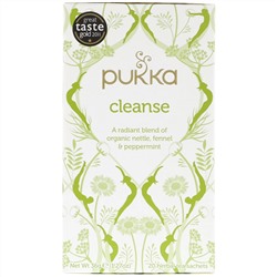 Pukka Herbs, Очищающий травяной чай, не содержащий кофеина, 20 пакетиков, 1,27 ун. (36 г)
