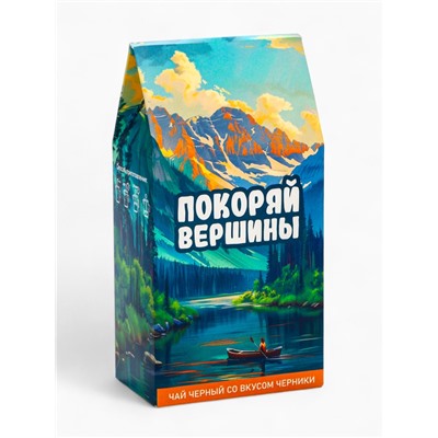 Чай черный «Покоряй вершины», со вкусом черничный пирог, 50 г