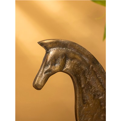 Фигурка интерьерная «Конь на пьедестале», 29.5×8×29 см, алюминий, мрамор