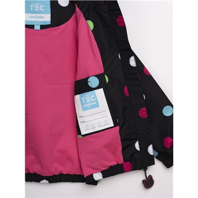 Куртка текстильная с полиуретановым покрытием для девочек (ветровка)