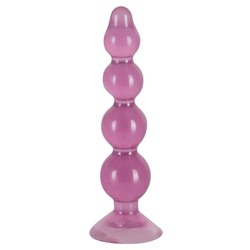 Фиолетовый анальный стимулятор-ёлочка Anal Beads - 13 см.
