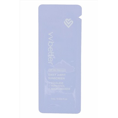VVbetter Крем солнцезащитный SPF50+ PA++++ / Daily Airfit Sunscreen, 1 мл KRISTALLER, 1109983