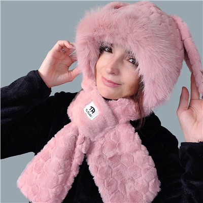 Шапка-шарф с ушками Зайка