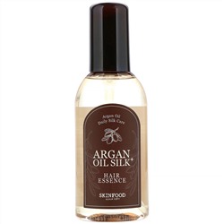 Skinfood, Фиксирующая эссенция для волос с аргановым маслом Argan Oil Silk Plus, 3,38 ж. унц. (100 мл)