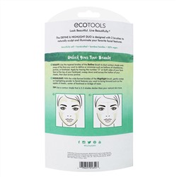 EcoTools, набор для нанесения бронзера и хайлайтера, 2 кисточки