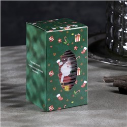 Светодиодная фигура «Красный подарок с Дедом Морозом» 6.3×11.5×6.3 см, пластик, батарейки АААх3 (не в комплекте), эффект пламени