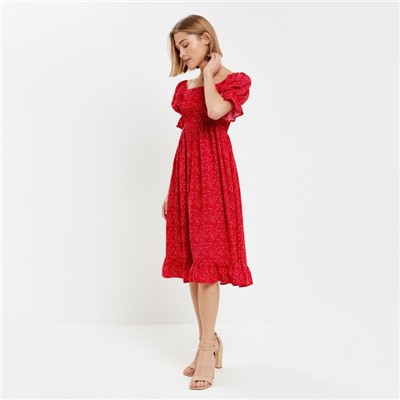 Платье миди женское MINAKU: Enjoy, красное, размер 42