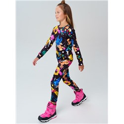 Термокомплект трикот. для девочек: фуфайка (футболка) с длин. рук, брюки