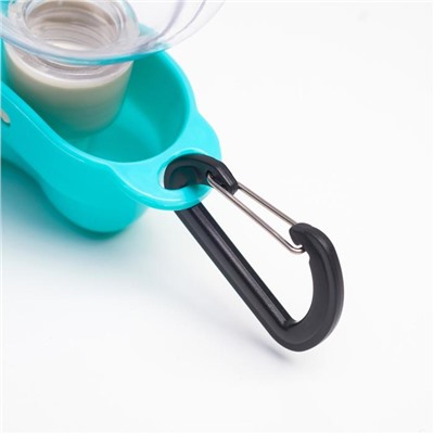Поилка прогулочная, 300 мл, фигурная, с мягким носиком, пластик, бирюзовая