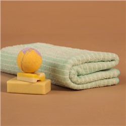 Полотенце банное «Этель. Линии», 70×140 см, мятное