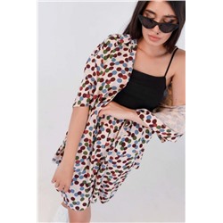 Костюм штапель рубашка _ шорты 1252 (Горох)