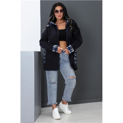 Толстовка 52223 (Синий крупная клетка)