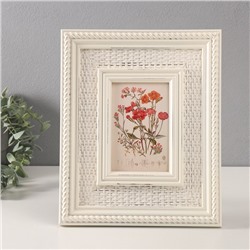 Фоторамка для фото 10×15 см «Плетёный кант», массив сосны, 2×25×30.6 см