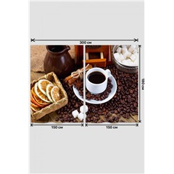Фотошторы для кухни 10846 (Коричневый)