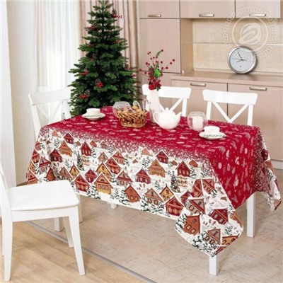 Скатерть рогожка "Новогодняя ночь"