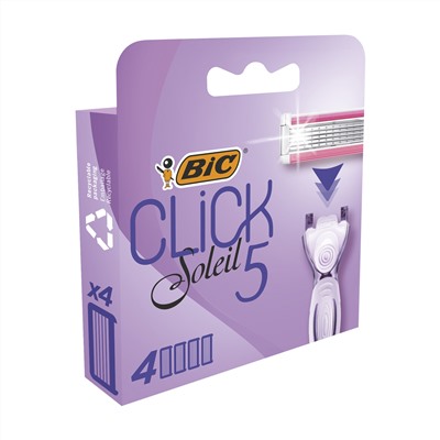 Кассеты для бритвы BiC Soleil Click-5 (4 шт.) для женщин