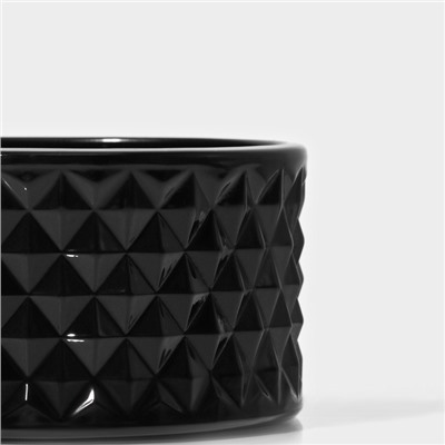 Икорница Доляна «Малифисента», 130 мл, 8.5×10 см, стекло, чёрная