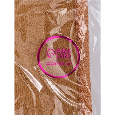 Мочалка-лента для тела Доляна, длинная, 70×10 см, конопляное волокно